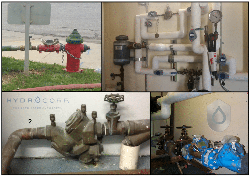 cross-connection-collage - Ten Hazardous Cross-Connections Detected By Onsite Cross-Connection Surveys | HydroCorp - HydroCorp