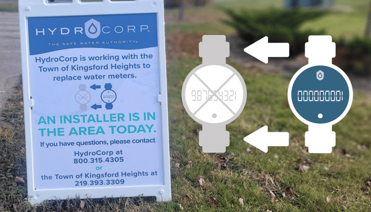 Meter sign with meter icons - Keeping Consumer Confidence During Water Meter Replacement Projects | HydroCorp - HydroCorp