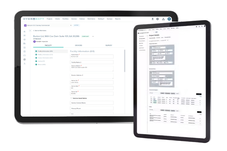 HydroSoft - Cross-Connection Control & Backflow Prevention for Utilities - HydroCorp